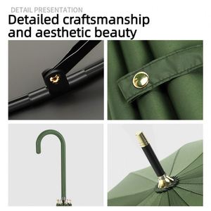 Paraguas de Viaje Recto de 121 cm con Protección UPF50, Apertura Automática, Mango en Forma de J de PU, Resistente al Viento, con Logotipo Personalizado OEM, para Mujer - Product Image 4