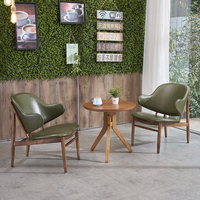 Ensembles de meubles de restaurant, chaises et tables en cuir et en bois pour café