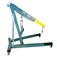 Grue hydraulique robuste pour moteur avec flèche réglable, palan pliable pour atelier, idéal pour la réparation de voitures/camions en garage