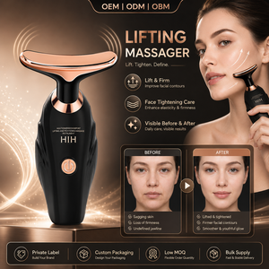 Apparecchio di bellezza <span class=keywords><strong>per</strong></span> uso domestico HIH, vibrante, anti-età, rassodante <span class=keywords><strong>per</strong></span> la pelle, rimuove le rughe del <span class=keywords><strong>viso</strong></span>, <span class=keywords><strong>massaggiatore</strong></span> facciale <span class=keywords><strong>per</strong></span> il lifting del collo. - Product Image 1