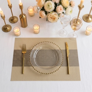 Nouvelle Offre : Napperons Rectangulaires en PVC Durable pour Table de Cuisine – Antidérapants, Lavables, en Vinyle Tressé, Idéaux pour la Décoration de Salle à Manger et d'Hôtel - Product Image 1