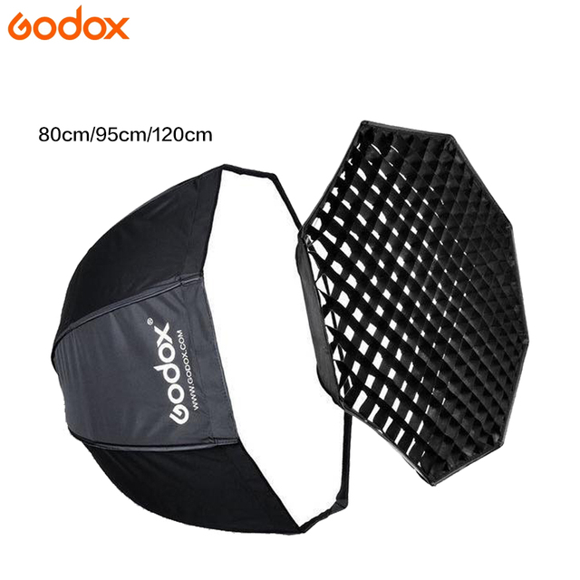 Godox Umbrella Softbox with Grid Octagon 24inches 80cm with Bag for Studio Flash Speedlight Portrait Product Photography