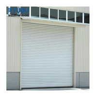 Porte de garage/d'entrepôt à enroulement à rouleaux en acier galvanisé résistant au vent