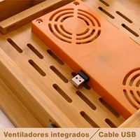 Mesa Plegable de Bambú Natural para Computadora Portátil, Tablet, Taza, para el Hogar, Estudio o Trabajo