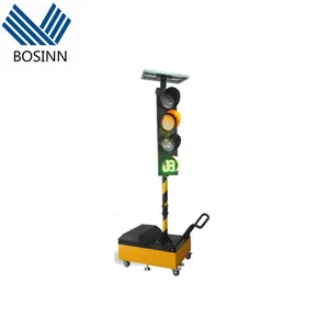 Emergency Traffic Lights Portable Cart Signal Lamp Wireless Remote Four Aspects Signal Light Traile Warning Light