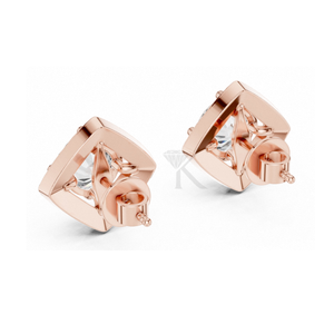 Boucles d'oreilles Halo en diamant naturel brillant pour femme, avec fermoirs à vis sécurisés, plaqué argent, bijoux fins minimalistes de luxe - Product Image 6