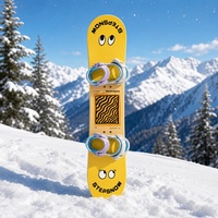 Ensemble de snowboard freestyle d'hiver pour enfants et adultes - Matériau en bois, design polyvalent pour hommes et femmes, support à montage rapide, direct usine