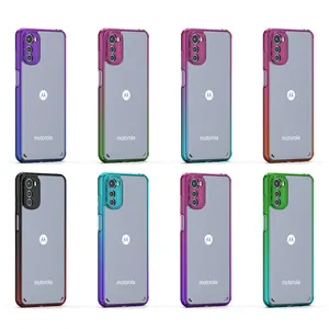 Shockproof change color Acrylic TPU Clear Mobile Cell Phone Case for Motorola Moto E32 G24 Power fundas de acrigel para celular