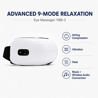 Masseur oculaire pliable personnalisé avec logo OEM, chaleur et compression d'air, masque oculaire musical pour le soin des yeux, réduit la sécheresse oculaire
