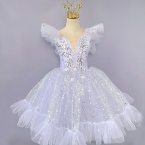 Disfraz de lentejuelas largas para escenario de baile de bebé feliz de nuevo diseño 2025 para niña - Product Image 2