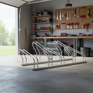 Porte-vélos autoportant en acier galvanisé pour 5 vélos, support de rangement au sol - Product Image 2