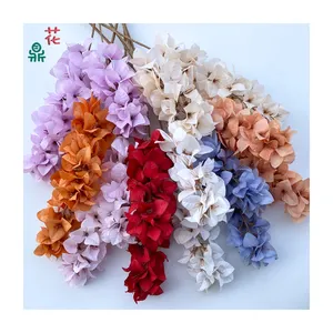 Two Fork Bougainplum Home Landscape Artificial Flower Wedding Landscape Beauty Chen Silk Flower Photo Props Flower Art