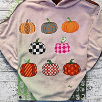 Applique d'automne brodée à motif léopard et patch de citrouilles à carreaux pour la décoration de vestes en jean et de sacs à dos, vente en gros