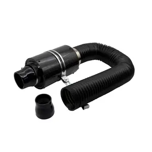 Racing Car Universal 76mm 3inch Carbon Fiber Cold Air Intake Kit with High Flow Air Filter 76mm to 63mm