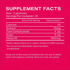 विश्राम तनाव राहत आहार पूरक के लिए ओम निजी लेबल हेम्प गुम्मीज़ - Product Image 4