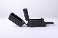 Boîte à clés portable noire en alliage d'aluminium avec verrouillage par bouton-poussoir et protection RFID contre le signal de clé de voiture