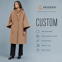 Manteau long à manches cape, col châle drapé, coupe oversize, élégant, pour femme, marque privée