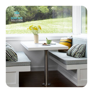 Manufacturer <strong>Custom</strong> White Acrylic <strong>Solid</strong> <strong>Surface</strong> Dining <strong>Table</strong> Top Marble Color Top Dining <strong>Table</strong> - Product Image 6