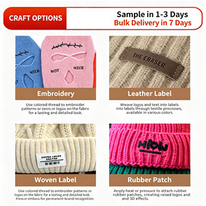 Balaclava tricotée rayée intégrale Wins Flying 1-one Hole, masque de ski d'hiver, bonnets tricotés personnalisés pour adultes, vente en gros à prix abordable - Product Image 5