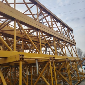 Grue à tour QTZ250 robuste d'occasion, capacité 10t, flèche 70m, sections de cordes principales robustes, expédiée <span class=keywords><strong>en</strong></span> conteneurs HQ de 40 pieds vers l'Afrique - Product Image 4