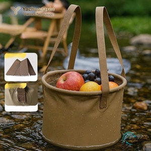 Foldable Round <b>Storage</b> Bucket Waterproof PVC Portable Outdoor Camping Fishing Bag - Product Image 2