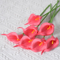 Bunga Calla Lily Buatan PU Simulasi Bunga Buatan Tangan Gaya Bohemian untuk Dekorasi Pernikahan dan Rumah