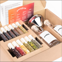 Coffret Cadeau d'Infusion de Cocktails au Rhum – Saveurs Variées : Caribbean Twist, Daiquiri Fraise – Pack de 3 (Sans Alcool) – Accessoires de Bar
