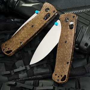 Couteau pliant <span class=keywords><strong>en</strong></span> acier BM 535 D2, manche <span class=keywords><strong>en</strong></span> Micarta lin, couteau de poche tactique d'extérieur, couteau vintage EDC, équipement de survie <span class=keywords><strong>en</strong></span> camping, outil EDC - Product Image 4