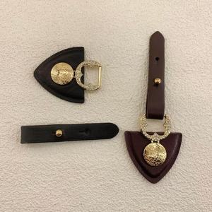 Fermoir à crochet et œillet en cuir PU avec quincaillerie métallique <span class=keywords><strong>brillante</strong></span>, ne glisse <span class=keywords><strong>pas</strong></span>, accessoires vestimentaires - Product Image 2