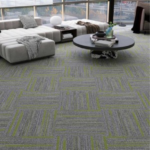 Dalles de moquette économiques et faciles à installer pour bureau et maison, 100*25, <span class=keywords><strong>boucle</strong></span> en velours, amortissement acoustique, support en nylon et PVC - Product Image 2