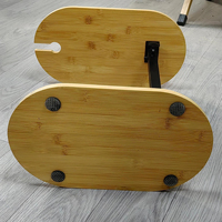 Plateau de bain en bambou, marron, rectangulaire, plateaux TV, plateau de canapé, table d'appoint en forme de C, tables de plateau TV