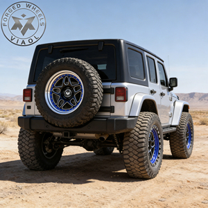 Rines Viaol Forjados <span class=keywords><strong>4x4</strong></span> con Acabado Plateado Mecanizado, Beadlock 17*10 PCD 4*100 5*114 6*114.3 para Charger Challenger SRT Hellcat Jailbreak - Product Image 3