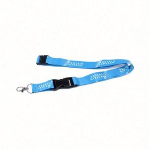 Promotional Custom Logo Offset Printed Safety Break Metal Trigger Clip Solid Color <b>Polyester</b> <b>Lanyard</b> Keychain - Product Image 2