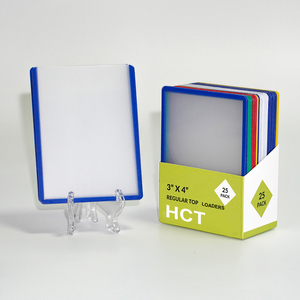 Tùy chỉnh mà<span class=keywords><strong>u</strong></span> Side 3x4 rõ ràng bóng rổ bóng chày thể thao kinh doanh thẻ bảo vệ chủ sở hữ<span class=keywords><strong>u</strong></span> Saver tay áo 35pt Top loader Top lật - Product Image 2