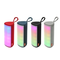 Enceinte Bluetooth portable TG357 triangle avec poignée, lumière LED RGB, étanche IPX4, son stéréo, basses puissantes, pour extérieur