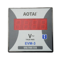 Voltmètre numérique AC RMS AOTAI EVM-3 10-600V Min/Max, montage sur panneau, affichage 4 chiffres, précision 1%, monophasé 45-65Hz