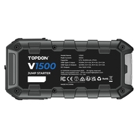 TOPDON V1500 12V 10000mAh Luz LED multifuncional con 3 modos de iluminación Banco de energía de refuerzo de batería Arrancador automático