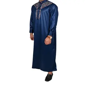Vente en gros Nouveau design de vêtements pour hommes Dubaï Qatar Thawb vêtements islamiques africains Koweït Abaya musulmane Thobe jubba pour hommes