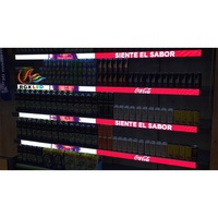 Présentoir à cigarettes magasin Poussoir métallique personnalisé comptoir d'étagère de magasin étuis à meubles avec support de lumière led armoire à tabac