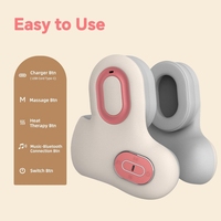 Oreiller de massage cervical portable et rechargeable pour le voyage, en forme de U, avec fonction de traction cervicale, chauffage, lumière rouge et compresse chaude