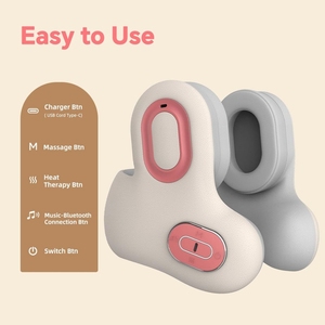 Oreiller de massage cervical portable et rechargeable pour le voyage, en forme de U, avec fonction de traction cervicale, chauffage, lumière rouge et compresse chaude - Product Image 3