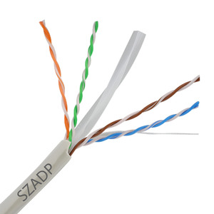 Cable de red semiacabado trenzado 1/4 pares UTP SFTP sólido/trenzado CCAG/CCA/CU/HCCA CAT5E CAT6 sin chaqueta 5500M prueba de paso - Product Image 6