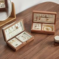 Boîte à bijoux en bois de luxe, organisateur de rangement multi-compartiments pour bagues, boucles d'oreilles, colliers, bracelets, rangement à domicile et cadeau de fête