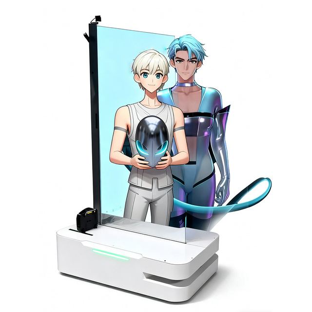 HUIXING AD-BOT 01 Intelligent AI Mobile Advertising Robot 1920x1080 Transparent LED Display Screen Obstacle Avoidance Autonomous