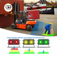 Caméra de détection de piétons et de véhicules AI BSD avec avertisseur sonore tricolore, caméra de recul pour camion, étanche IP68