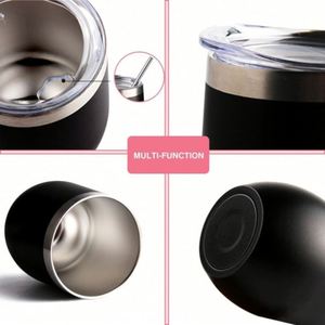 Design Custom Logo Stainless Steel Insulated Eco-Friendly 12oz Egg Shaped <b>Thermos</b> <b>Cup</b> for Business Gifts Manufacturer Supply - Product Image 3