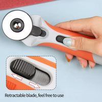 Outils de coupe pour cuir Vente en gros Artisanat du cuir fait main Orange 45mm Rotary Cutter pour tissu