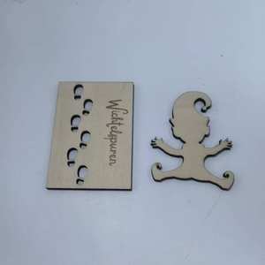 แผ่นลายฉลุตกแต่งต้นคริสต์มาสไม้ขนาดเล็กลายเอลฟ์คำพังเพย - Product Image 6