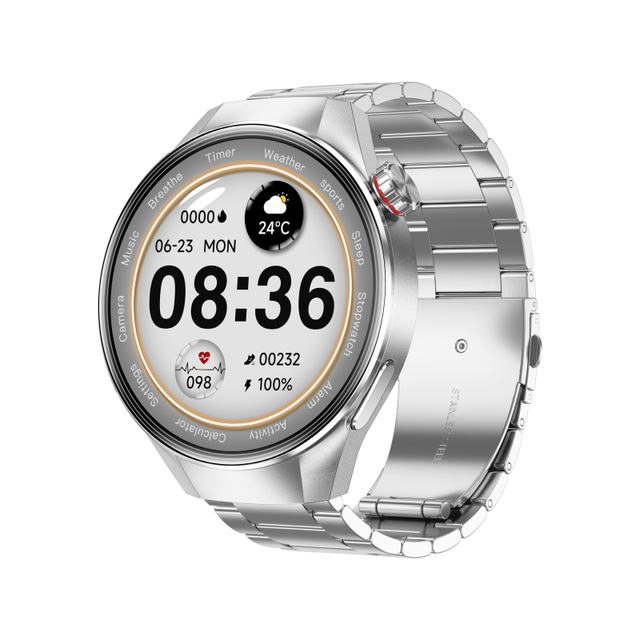 Smart Watch for Men Women Support GPS Tracking Sleeping Health Monitor 1.75inch Round AMOLED Screen Display BT Call Wristwatches
