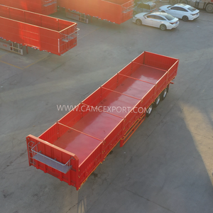 80 Ton 3 Axles Steel Bulk Cargo Fence Truck Dropside Sidewall Semi <strong>Trailer</strong> CAMC Brand Cargo <strong>Storage</strong> - Product Image 3